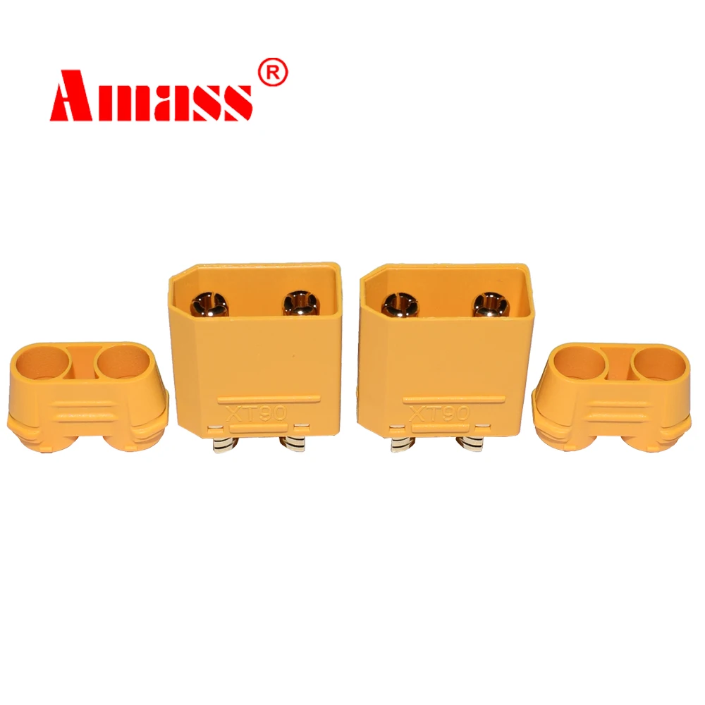 Amass-conector XT90 de 10 piezas, 5 pares, enchufe XT90H, 4,5mm, adaptador banana macho hembra para batería Lipo de coche y Dron teledirigido