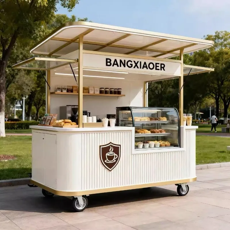 Snack shopping mall sales cart promotion Internet celebrity outdoor stall market stall