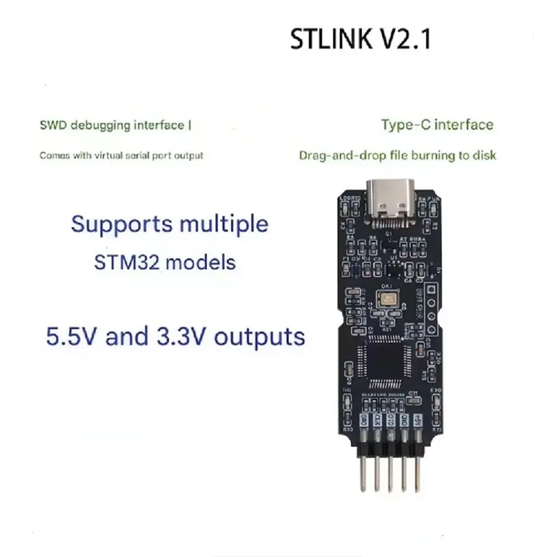 ABUO-ST-Link V2.1 STM32 Debugger ST-Link V2.1 STM32 Downloade STM32 Chip