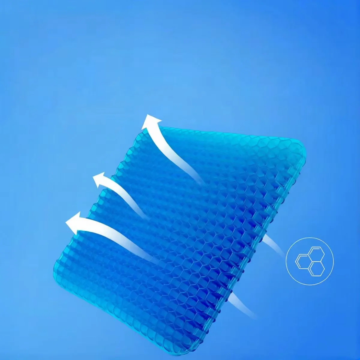 Gel Seat Cushion Summer Breathable Honeycomb Design For Pressure Relief Back Tailbone Pain - Home Office Wheelchair Chair Cars