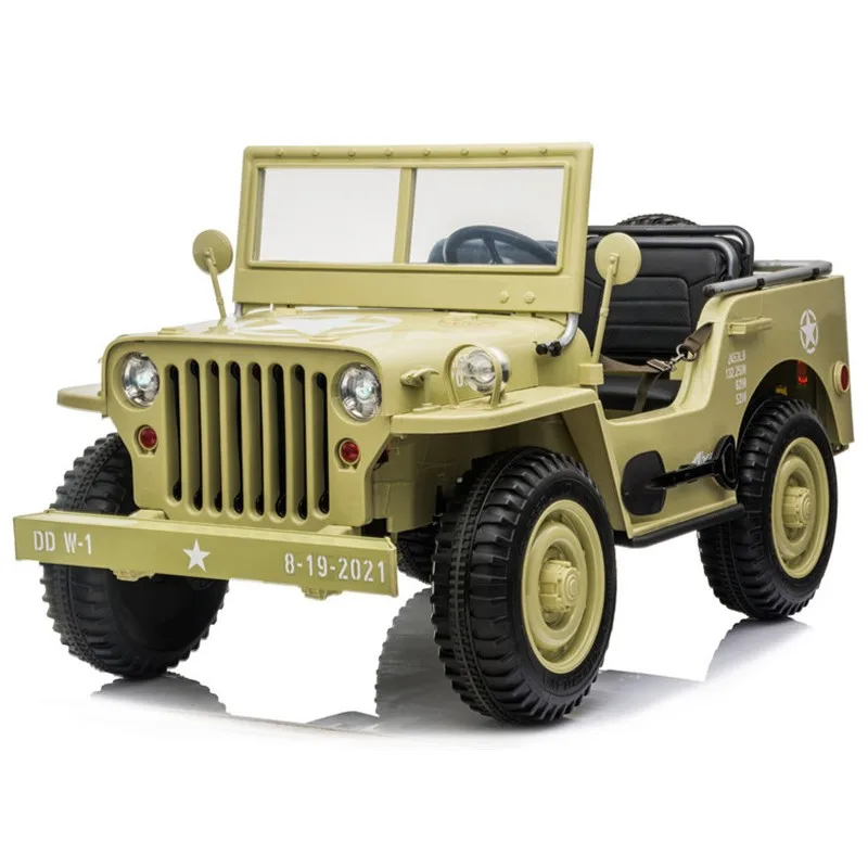 ATAA-large battery car for children ATAA Commander style 4x4 military with 3 Seater, lights, 12v battery, parent controller