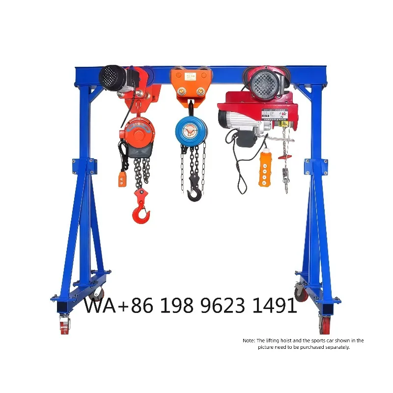 

Demountable Hand-Pushed Mobile Gantry Crane Heavy Duty Lifting Hoist for Construction Site Industrial Material Handling