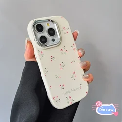 For Redmi Note 14 13 Pro Plus 13C 13R 12C 11A K70 Pro Ultra Civi 4 Pro Phone Case Oval Solid Color Fresh Flower Soft TPU Cover