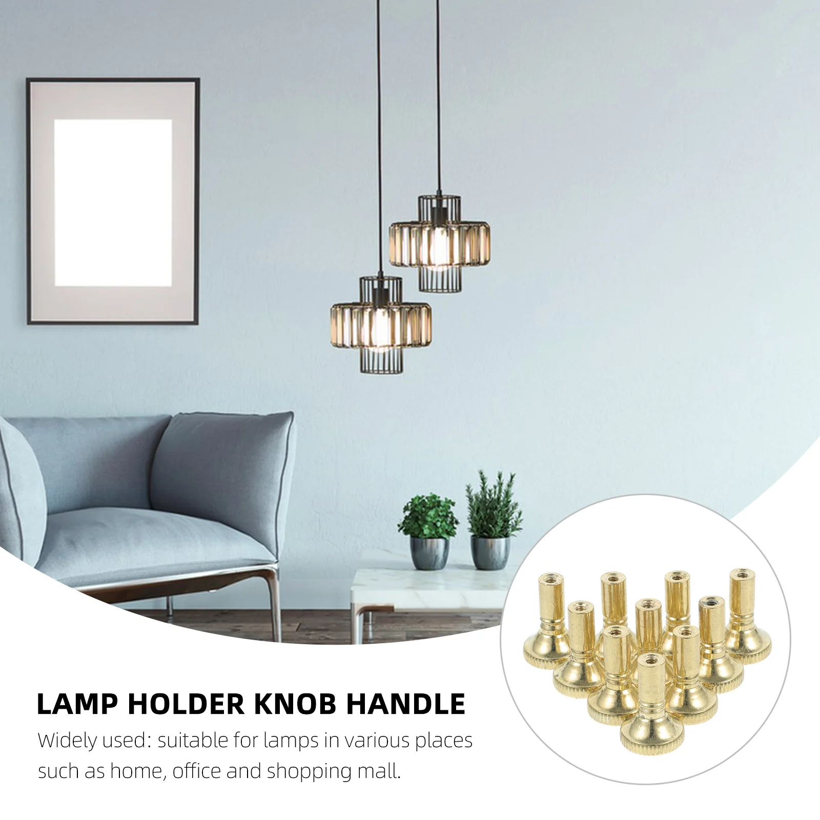 

10Pcs Lamp Turn Switch Knobs Replacement Threaded Iron Lamp Socket Screw on Knob for Lighting Light Switch Knob