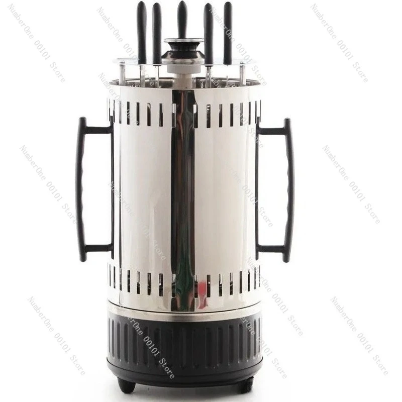 Six-Spindle Automatic Rotating Smokeless Lamb Skewer Machine BBQ Electric Grill Barbecue Grill Rack Household Meat Roaster