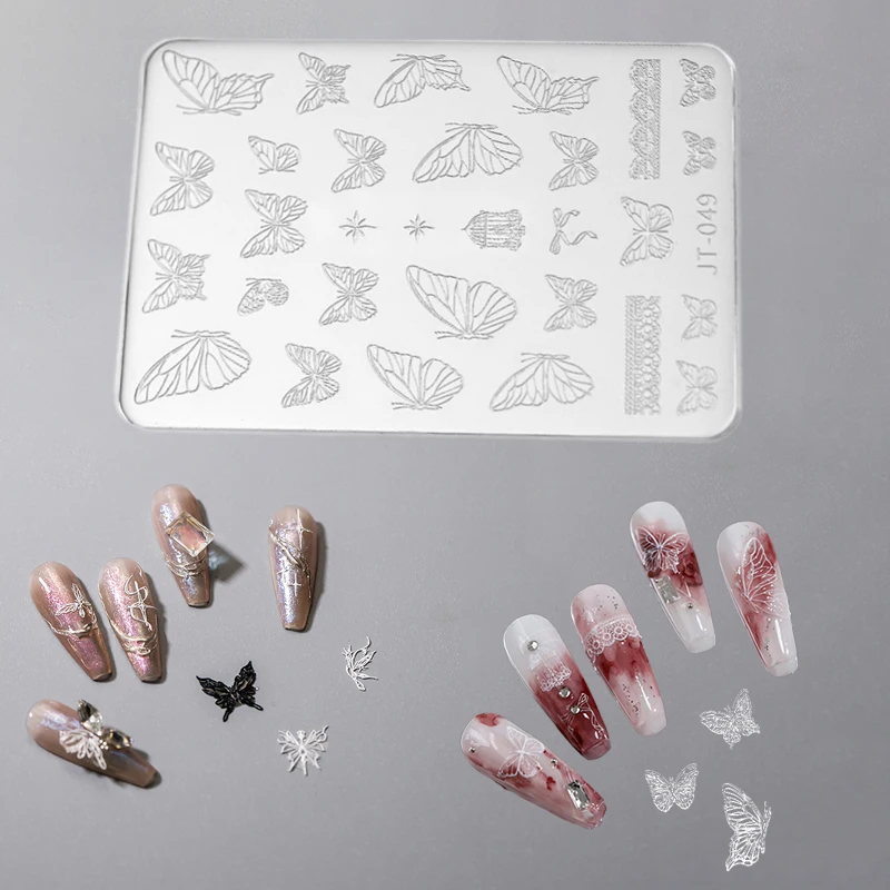 Amore Cuore Maglione Plaid Stampo in silicone Farfalla Graffiti Linee Arte astratta Stampo in silicone Bellezza Nail Art Strumento fatto a mano fai da te