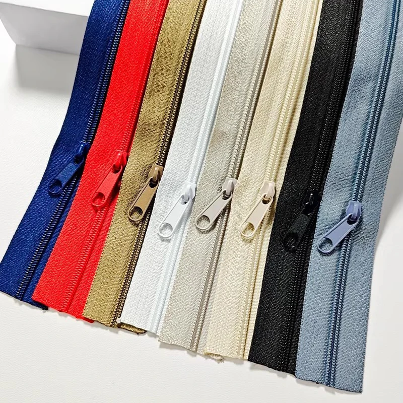 1/2Pcs 3# 50cm 100cm 150cm Nylon Pull-over Zipper Quilt Cover Mosquito Net Zipper Garment Cloth Sewing Accessories