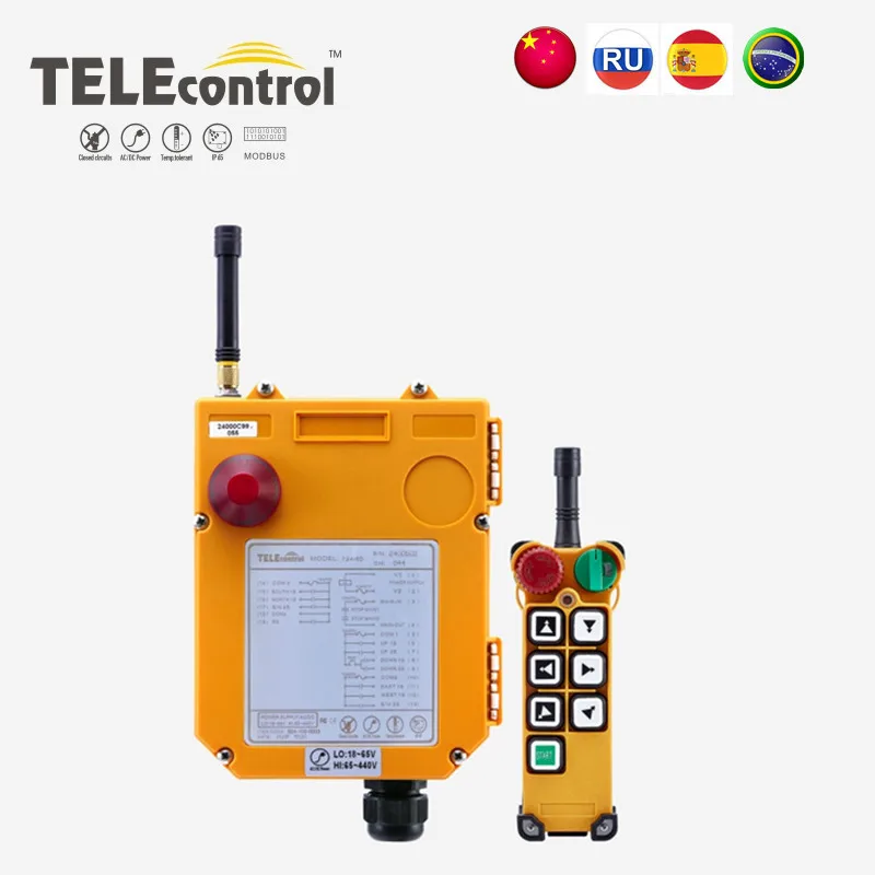 F24-6D Industrial Radio Wireless Crane Hoist Remote Control Switch 6 Channel UTING TELEcontrol Double Speed