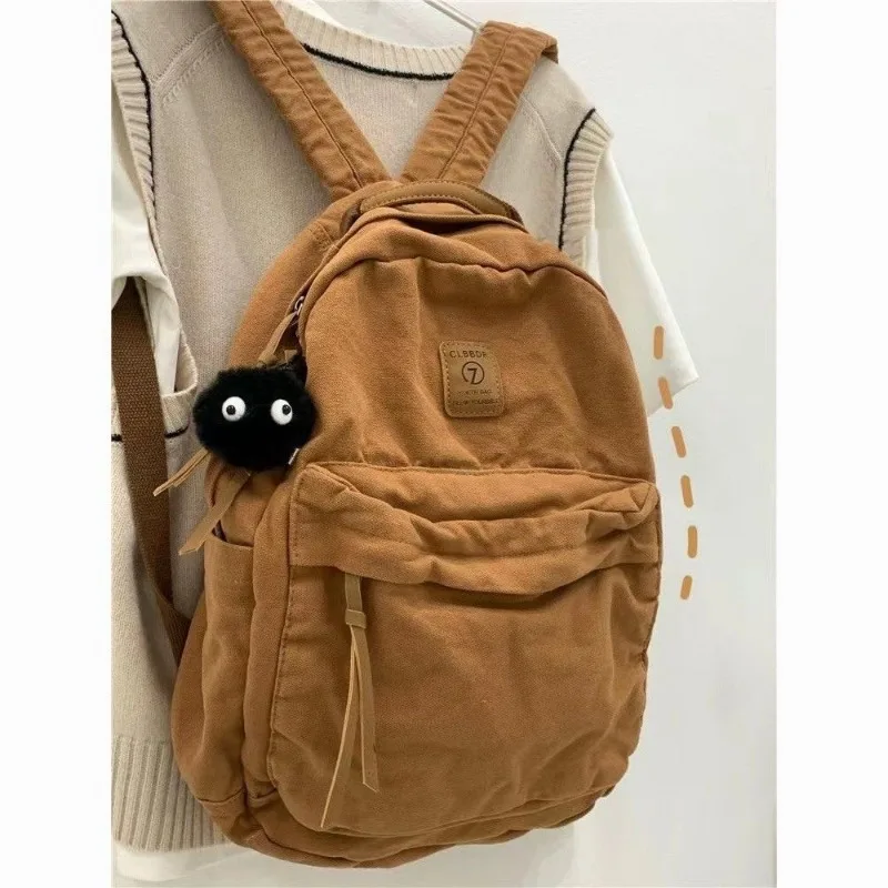 

Новая повседневная крутая холщовая зеленая студенческая сумка для девочек и мальчиков, модная женская и мужская сумка для колледжа, женский рюкзак, мужские и женские дорожные рюкзаки