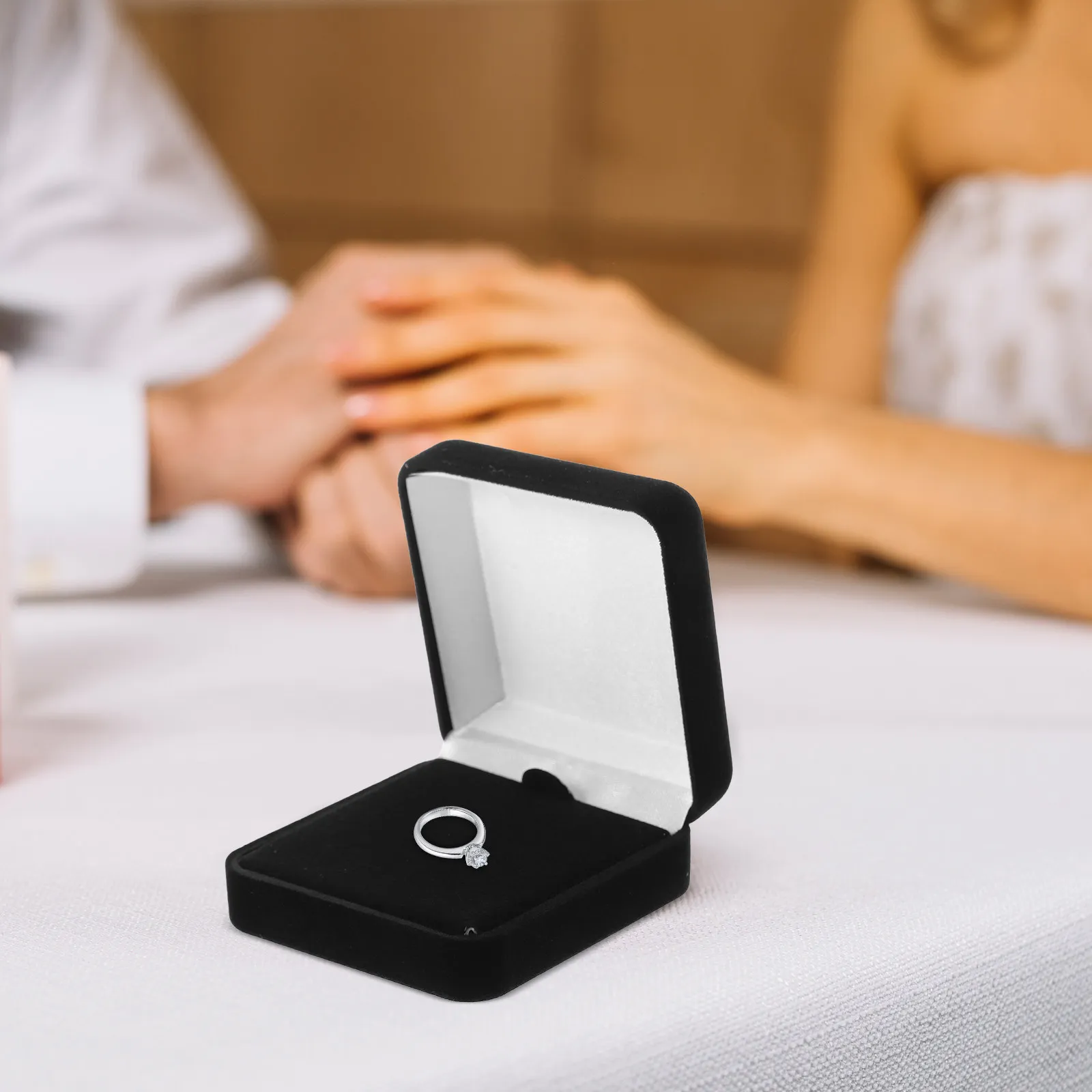 Stylish Flip Lid Jewelry Display Box for Medals Badges Rings Earrings Necklaces Lapel Pins Coins Travel Wedding Packaging