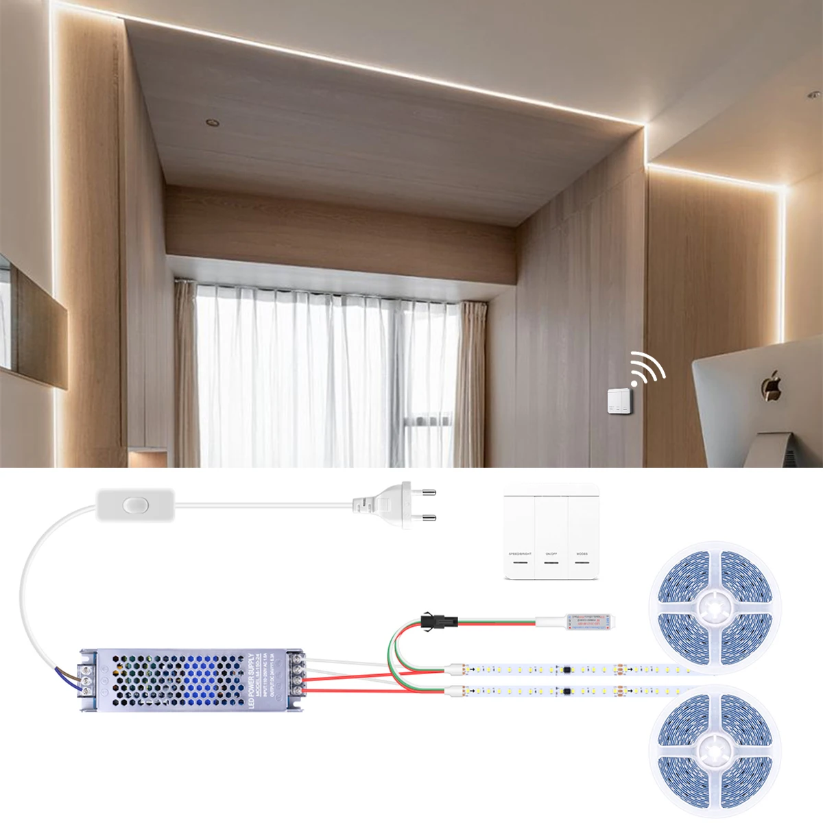 5M/10M WS2811 IC Smart Running LED Strips DC24V 120LED/M Flexible Addressable Flow Chasing Light Cabinet Tape Neutral/Warm/White