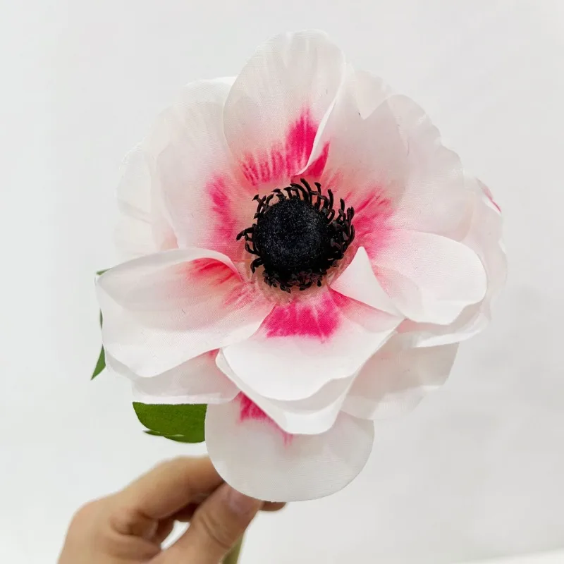 5 шт., искусственные цветы с имитацией анемона, украшение для гостиной, дома, свадебный декор, букет мака, искусственные цветы