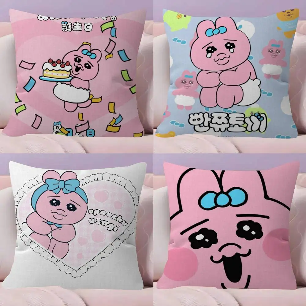 Kawaii O-Opanchu Usagi Kissenbezug 30x50 Polyester Sofakissen Dekorative Wurfkissen Heimdekoration Kissenhülle