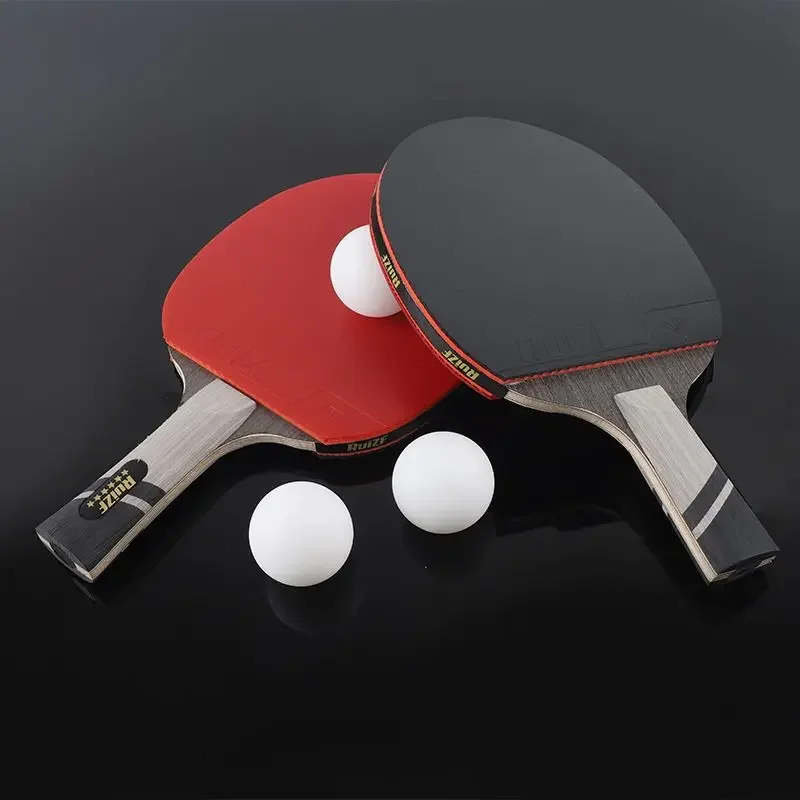 6 Star Table Tennis Racket Practical Training Competition Horizontal Racket Straight Racket 2 Sets Ping Pong Paddle