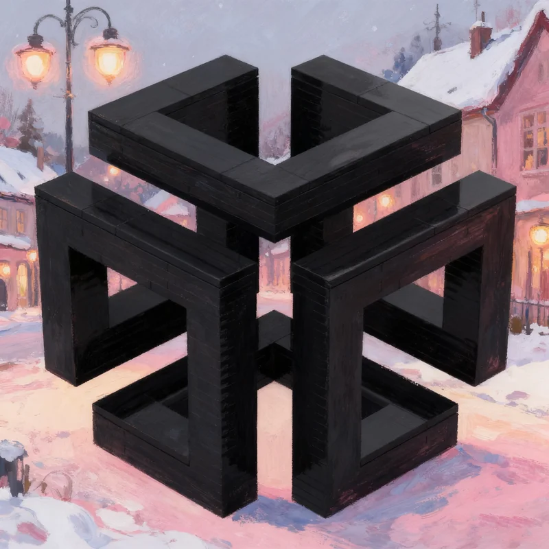 210pcs MOC Impossible Infinity Cube Harry Model Building Blocks Festival Gift Construction Toy DIY Creative Idea Education