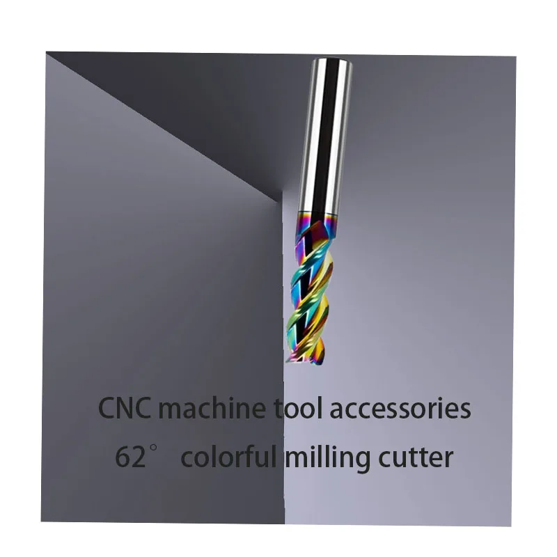 1PCS New 3-blade 62 degree milling tool with colorful high gloss mirror hard alloy CNC special extension component