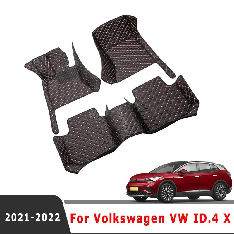 For ID.4 ID4 X 2022 2021 Car Floor Mats Auto Styling Interiors Accessories Protect Custom Rugs Carpets Product For Volkswagen VW