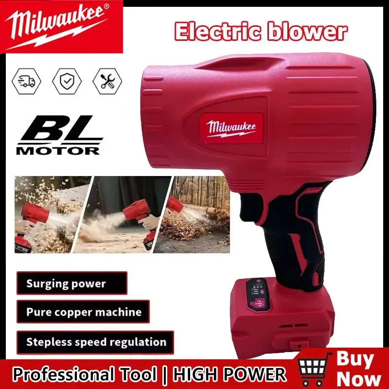 

Milwaukee 22000RPM Brushless Air Blower Cordless Turbo Fan Handheld Violent Fan Dryer 20V Rechargeable Dust Blowing Tool