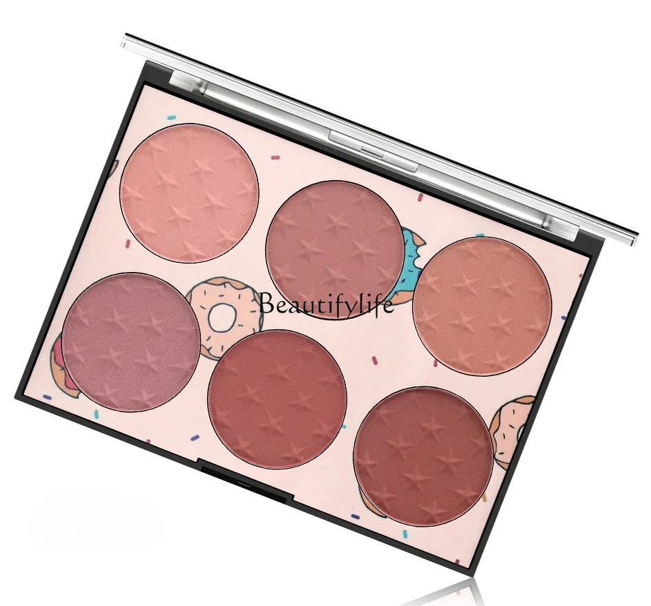 Six-Color Blusher Plate Highlight Repair Three-in-One Makeup Collection