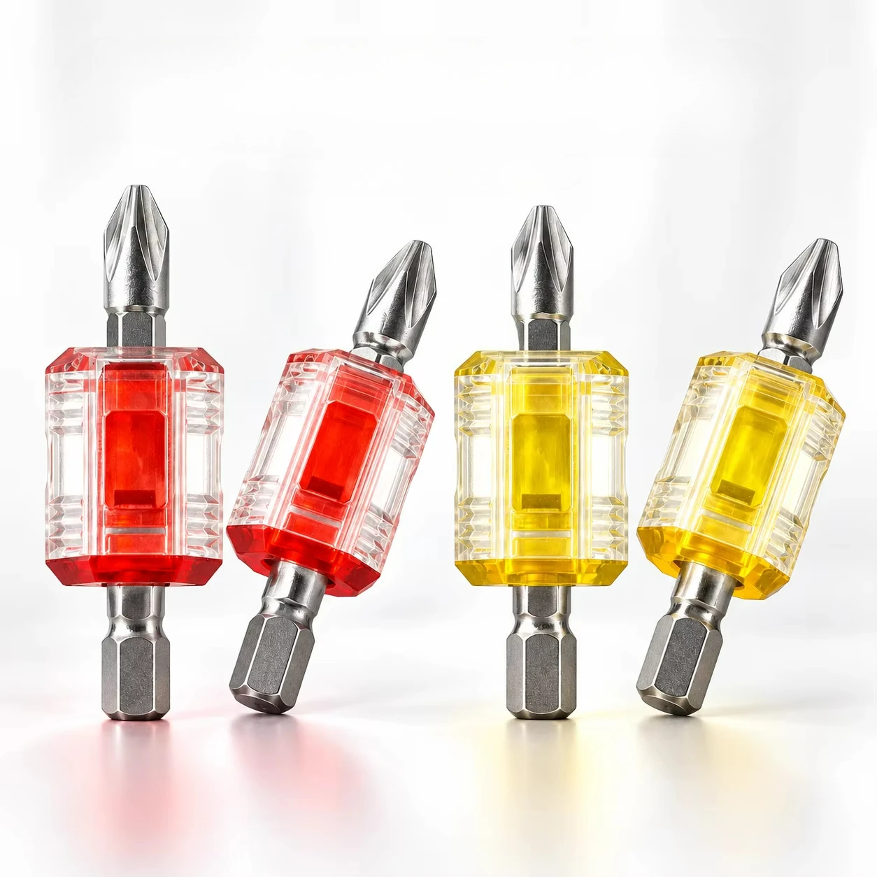 2PCS Magnetizer Demagnetizer Tool, 1/4in 6.35mm Screwdriver Bit Magnetic Ring, Strong Magnetizer for Electric Drill Bits