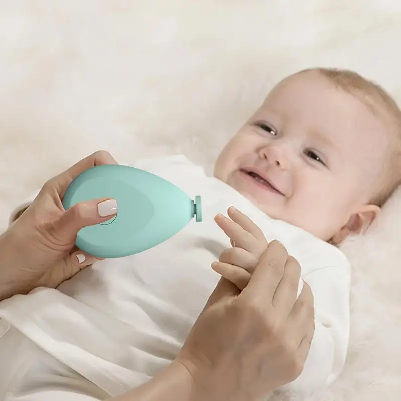 Obcinacz do paznokci dla niemowląt Elektryczne obcinacz do paznokci dla niemowląt z 4 głowicami szlifierskimi Pilnik do paznokci dla noworodków Obcinacz do paznokci dla maluchów