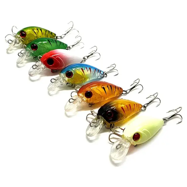 4.8CM 3.8G sztuczne twarde plastikowe małe, głębokie przynęty nurkujące Crankbait, małe, pływające grzechotki