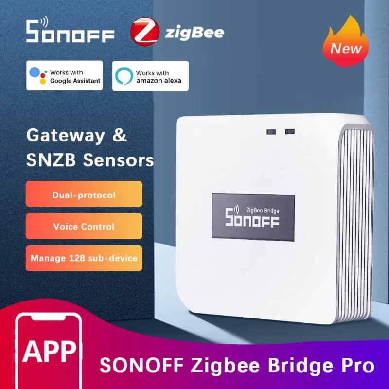 SONOFF ZBBridge Pro Smart Zigbee Getaway Hub Zigbee Bridge Via eWeLink App Smart Home Works With Alexa Google Home ZigBee Sensor