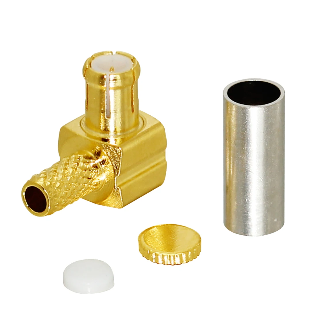 1PC New MCX  Male Plug RF Coax Connector Right Angle Crimp For RG316 RG174 LMR100 Cable Goldplated for Wireless Modem Wholesale