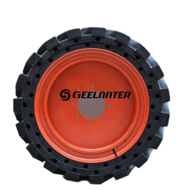 33x12-20 Skid Steer Loader Solid Tires 33 12 20 Black Rubber Foam Filled Tire 7-10 Working Days Top-quality Tyre 4pcs Geelaner