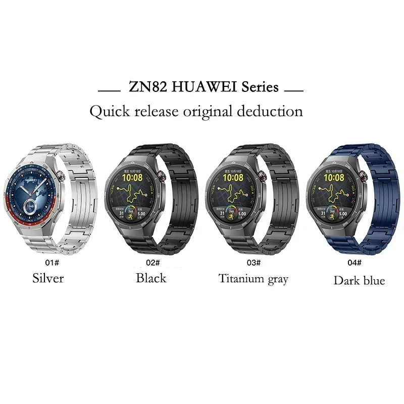20mm 22mm Titanium Strap for Huawei Watch GT5 Pro 46mm Luxury stainless steel watchband for Huawei Watch GT5/Pro GT4 46mm Correa
