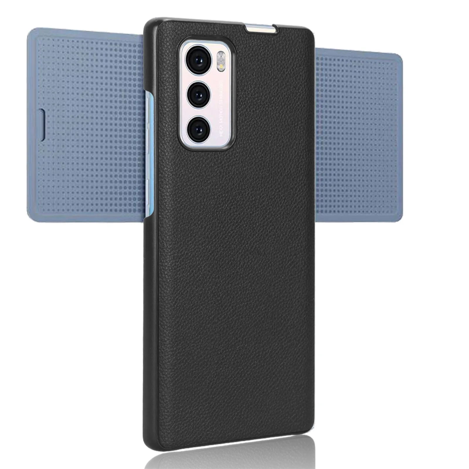 For LG Wing 5G 2020 Case Pattern Litchi Skin PU Leather and PC Book Cover For LG Wing LGWing 5G 2020 5G Phone Case 6.8 inch