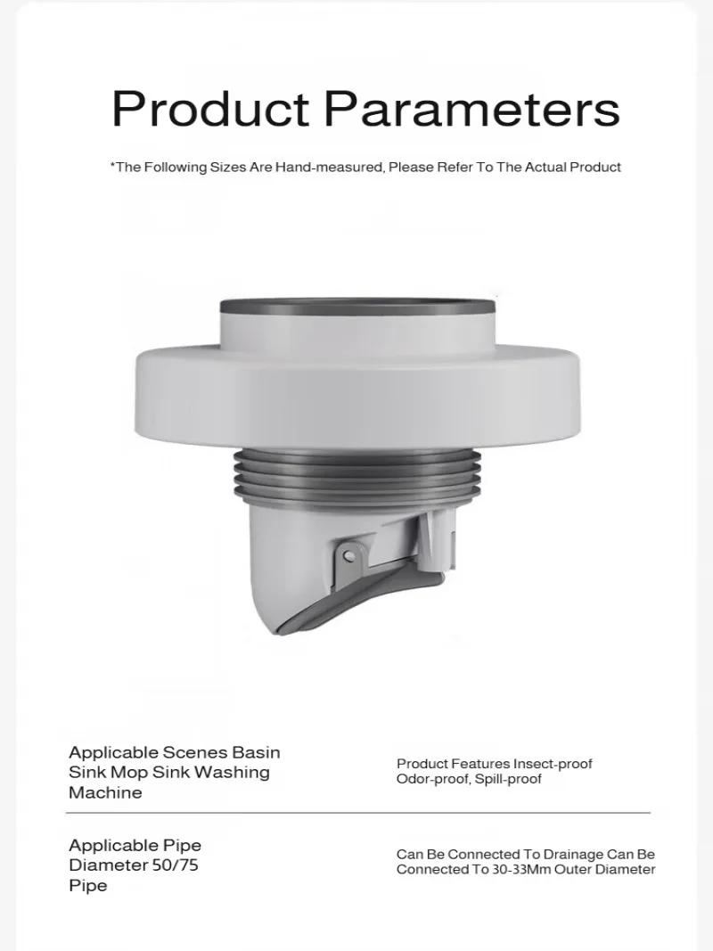 Accessori per tappi di tenuta per fognature da cucina Anello deodorante Tappo per tubo di scarico Tappo per bacino per verdure Anello di tenuta per fognature Sigillante anti-traboccamento