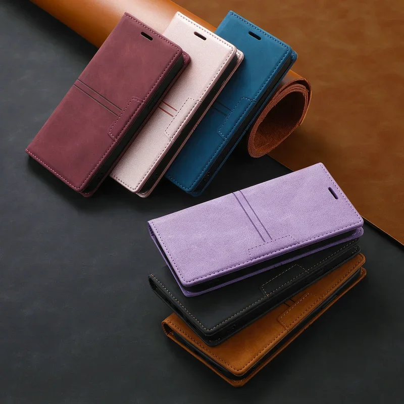 Leather Case For Xiaomi 13T 12X 11T 12T 13 12 Mi 11 Lite 5G NE 10T 9T Poco F5 F3 F4 X3 X4 GT M3 M4 X5 Pro M5 M5s Flip Case Cover image 2