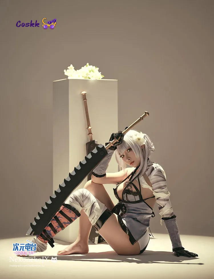 YoRHa No. 2 Type B Kaine Complete form Game Automata Cosplay Costume Grey Sexy jumpsuit Halloween Carnival Women' Uniform view 2