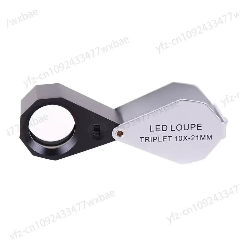 

Jeweler Loupe 30x Magnifying 21mm Triplet Optical LED Light Gemstone Identifier Tool