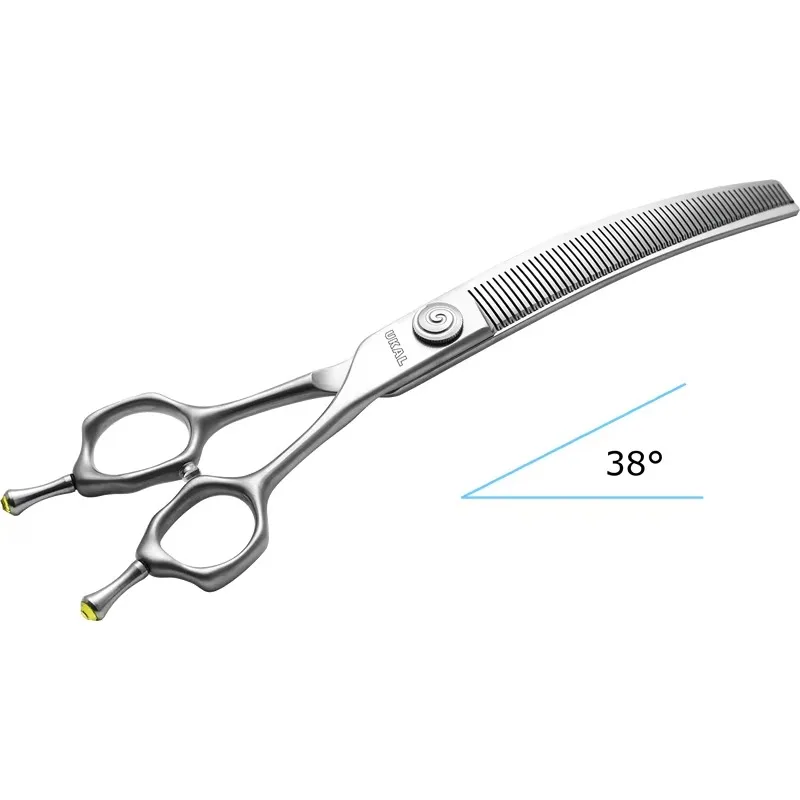 

38-Degree Arc Curved Blenders Chunkers Thinner Shears VG10 Alloy Steel
