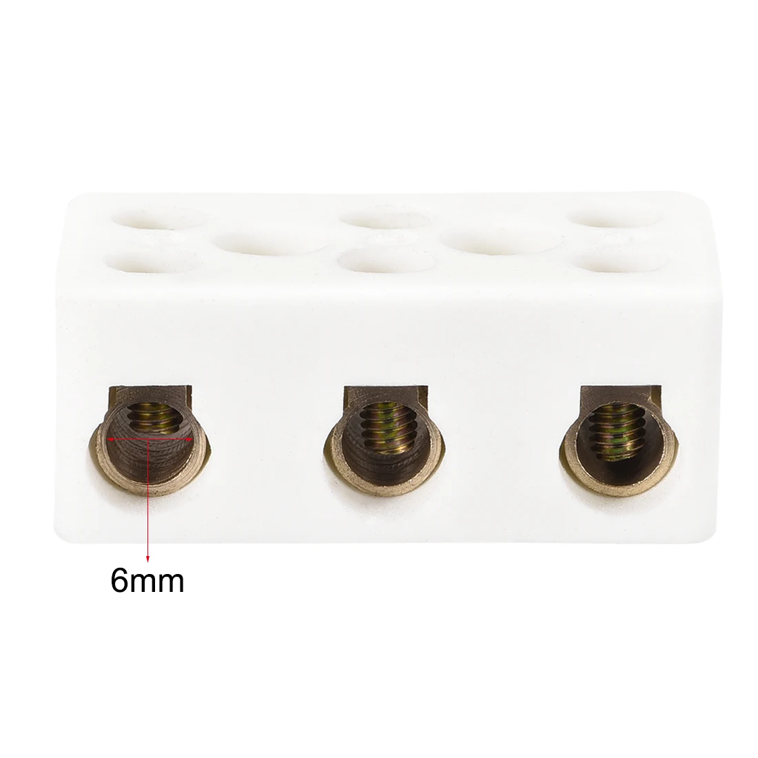 1/2Pcs 380V/25A 3Way 8Hole Ceramic Wiring Terminal Block High Frequency Porcelain Electrical Wire Connector Electrical Equipment