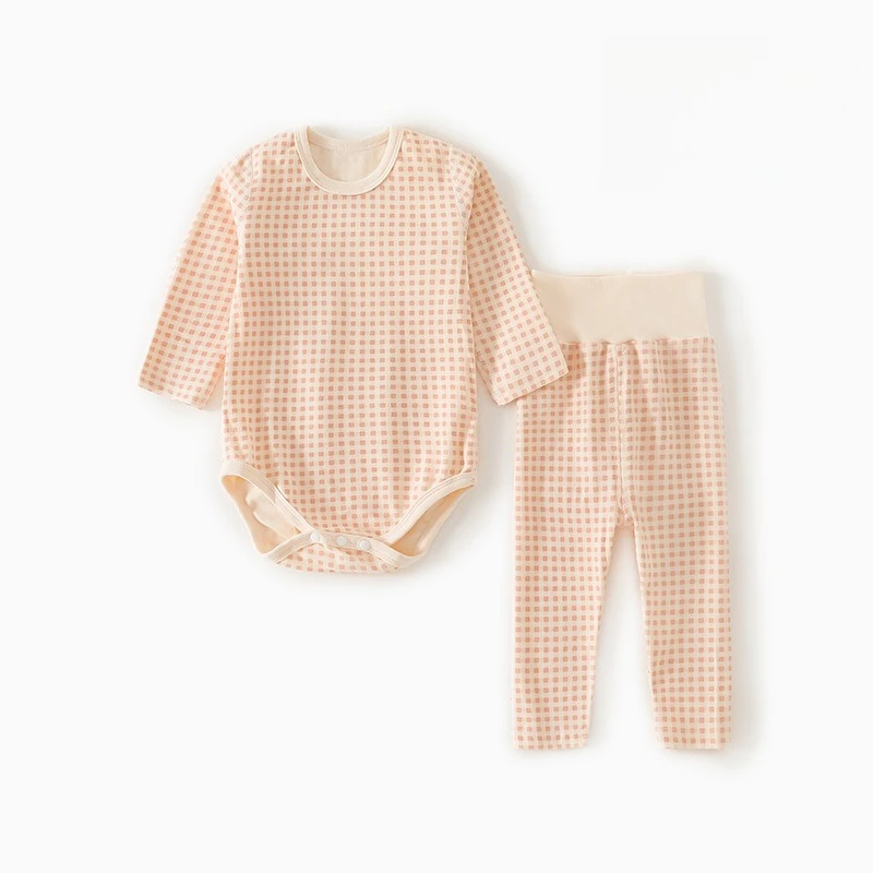AYNIGIELL 0-18 Months Autumn Winter Thermal Underwear Suit Baby Clothing Sets Boys Girls Pajama Sets Baby Warm Sleepwear