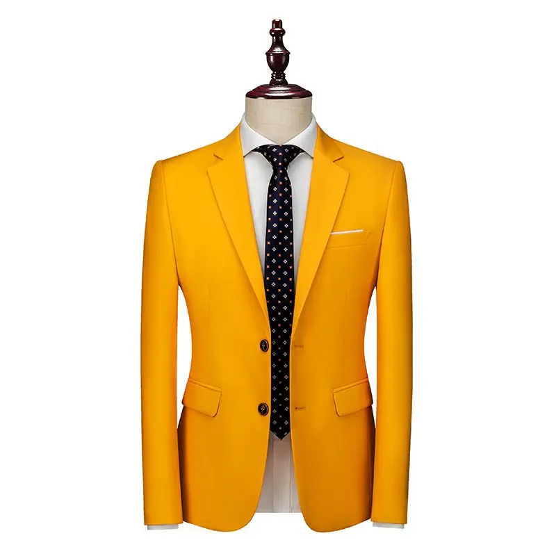 P-93 Business formal colored suit jacket for men slim fit Korean style work two button suit suit best man wedding suit