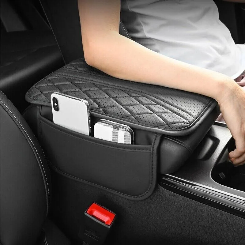 

Car Armrest Cushion Cover Center Console Box Pad Mat with Pocket for Lexus
