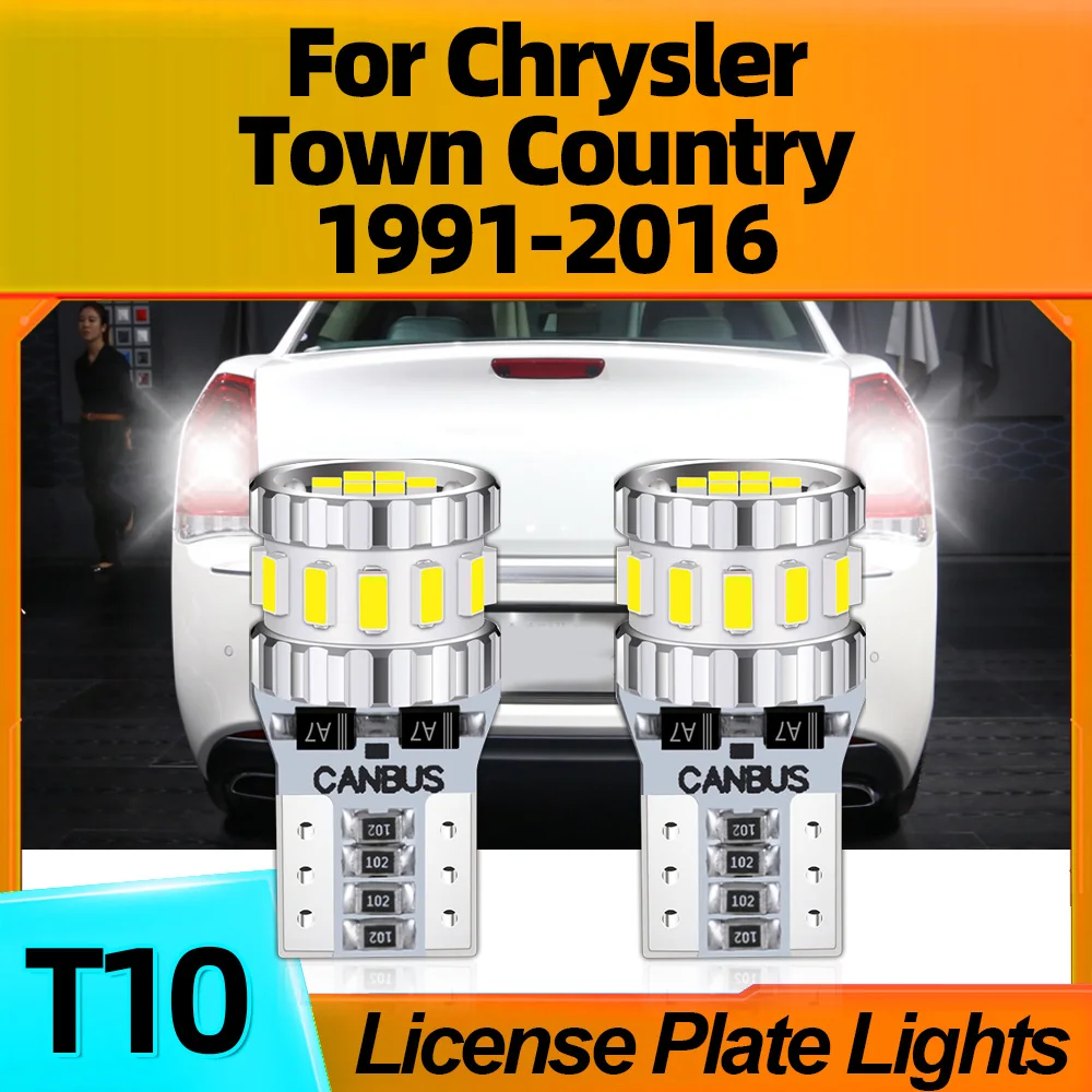 

2Pcs High Quality 800LM T10 W5W Car LED License Plate Light For Chrysler Town Country 1991 1992 1993 1994 1995 1996 1997 98-2016