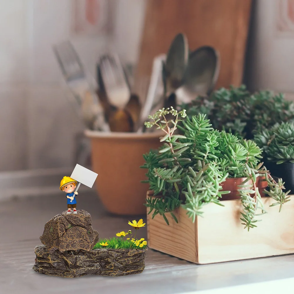 

7pcs Lifelike Mini Landscape Set Artificial Stones Tree Trunk Decor For Sand Table Fairy Garden Stump Rock Ornament