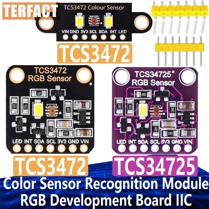 TCS34725 TCS3472 Color Sensor Recognition Module RGB Development Board IIC For Arduino STM32 Laboratory