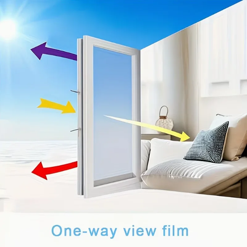 Sunscreen Sunshade Privacy Protection Household Window Insulation Glass Film Single-Sided Anti Peeping Decorative Window Film