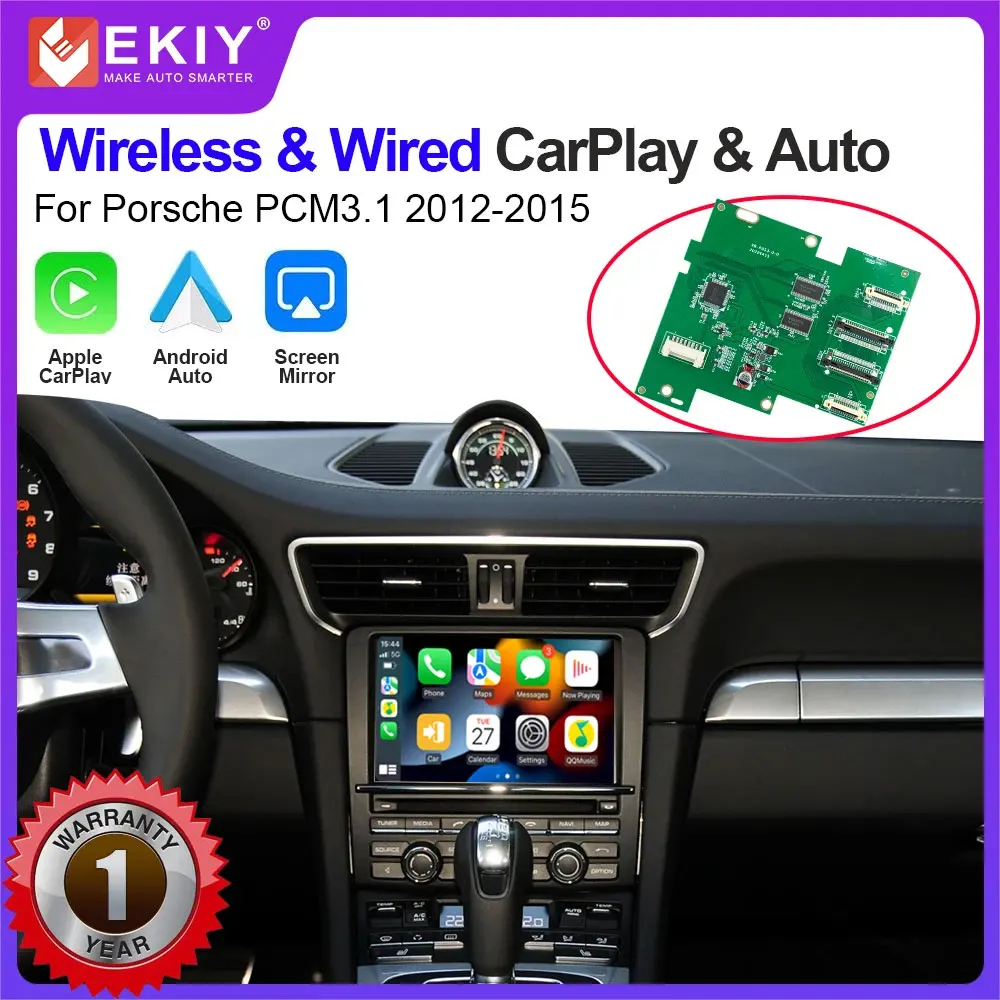 

EKIY Wireless CarPlay For Porsche 911 PCM 3.1 7" 2010-2016 Linux System With Android Auto Interface Mirror Link AirPlay Function