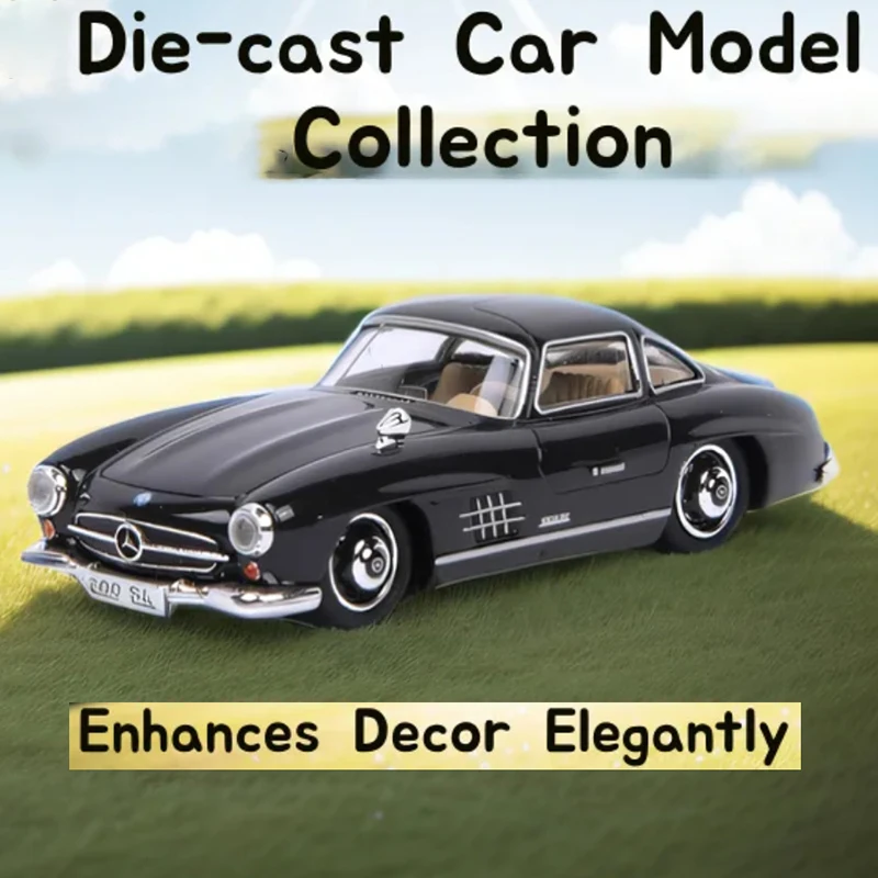 1:87 Die-cast Car Model Simulation Benz 300SL Limousine Classical Retro Cars Model Vehicle Toys For Collection Decoration