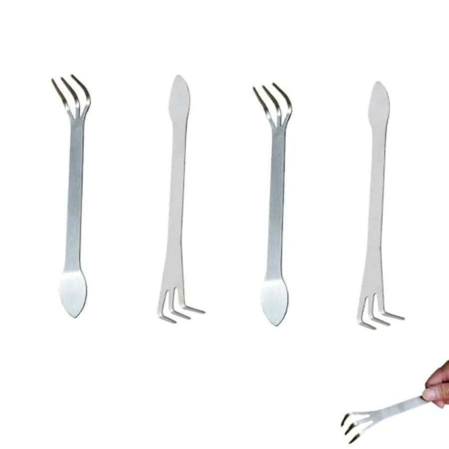 

Набор из 4 мини-граблей для бонсай из нержавеющей стали Kumade для рыхления корней, для выращивания растений в помещении, обработки почвы, пересадки комнатных растений