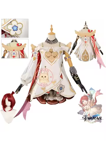Game Honkai: Star Rail Tribios Cosplay High Quality Role Play Costume Cute Anime Lolita Dress Wing Wig for Women Comic Con Suit