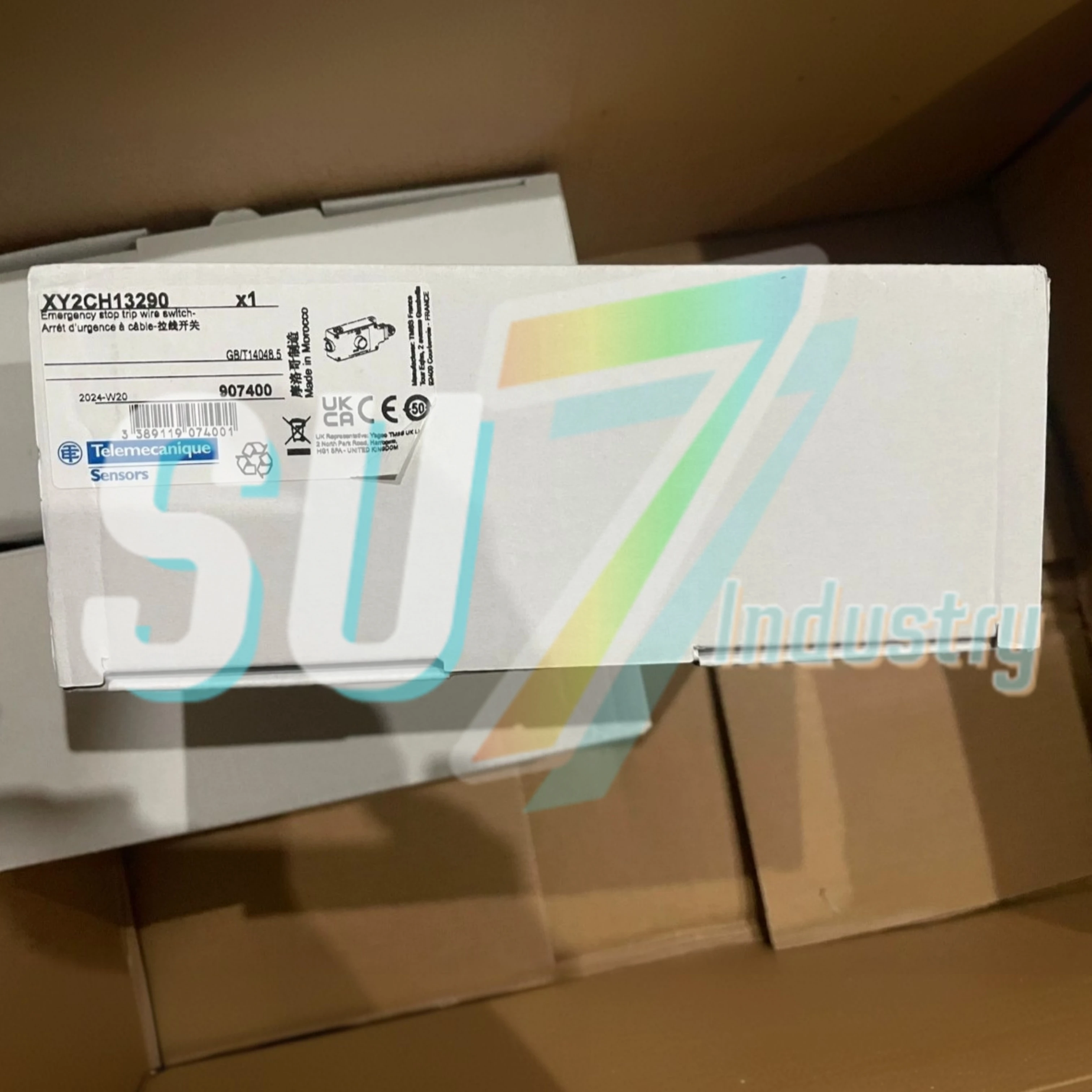 Pull-cord emergency stop switch  XY2CH13250 1NO1NC  XY2CH13270 2NC  XY2CH13290 1NO2NC  XY2CH13250H29 1NO1NC     New In Box