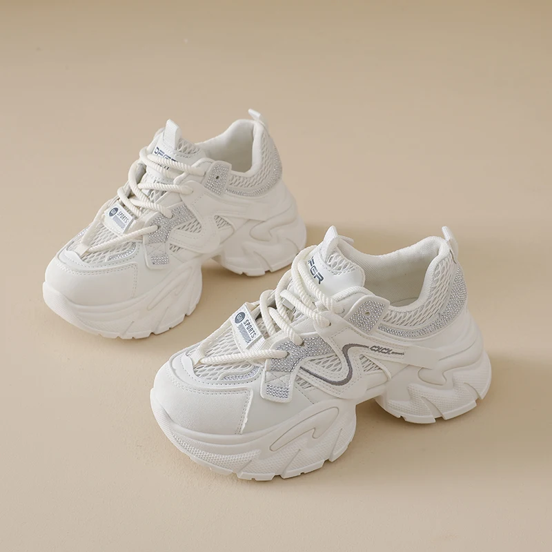 Women Platform Sneakers Design Casual Outdoor Shoes Comfortable Lace Up Running Sports High Quality Women's Sports Shoes view 4